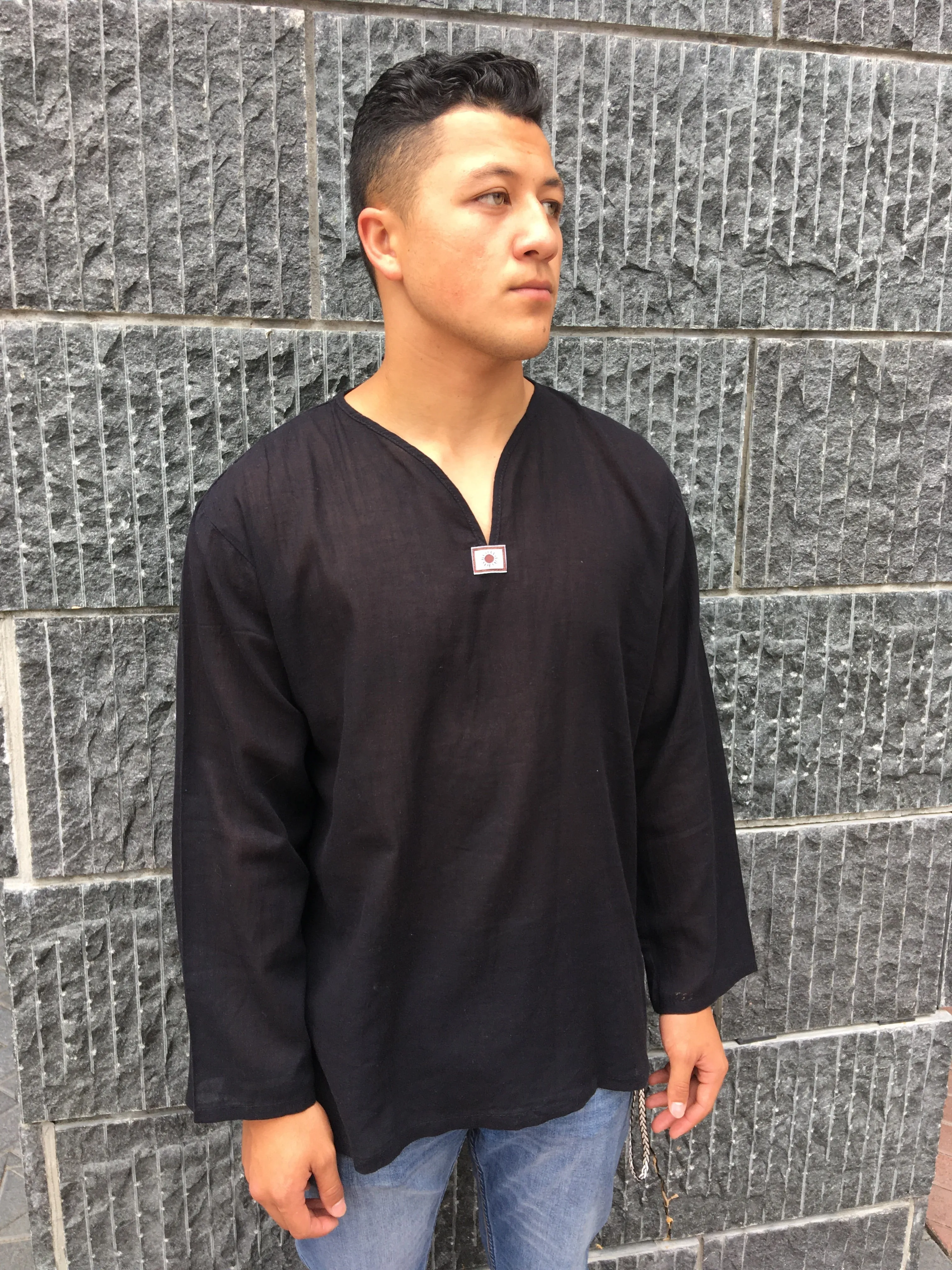 100% Cotton Shirts - Open Collar Sun - Long Sleeve