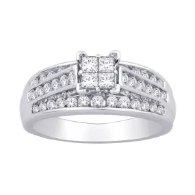 10K White Gold 1 Ct.Tw.Diamond Head Ring