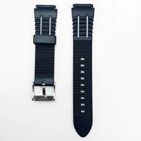 18MM PVC Plastic Watch Band Black 360 for Casio Timex Seiko Citizen Iron Man Watches