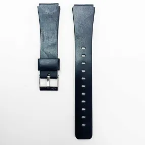 18MM PVC Plastic Watch Band Black Thin Plain for Casio Timex Seiko Citizen Iron Man Watches