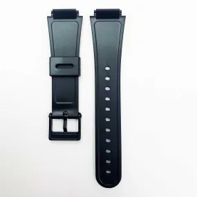 20MM PVC Plastic Watch Band Black Special Fitting for Casio Timex Seiko Citizen Iron Man Watches