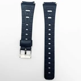 20MM PVC Plastic Watch Band Black with Easy Pin for Casio Timex Seiko Citizen Iron Man Watches