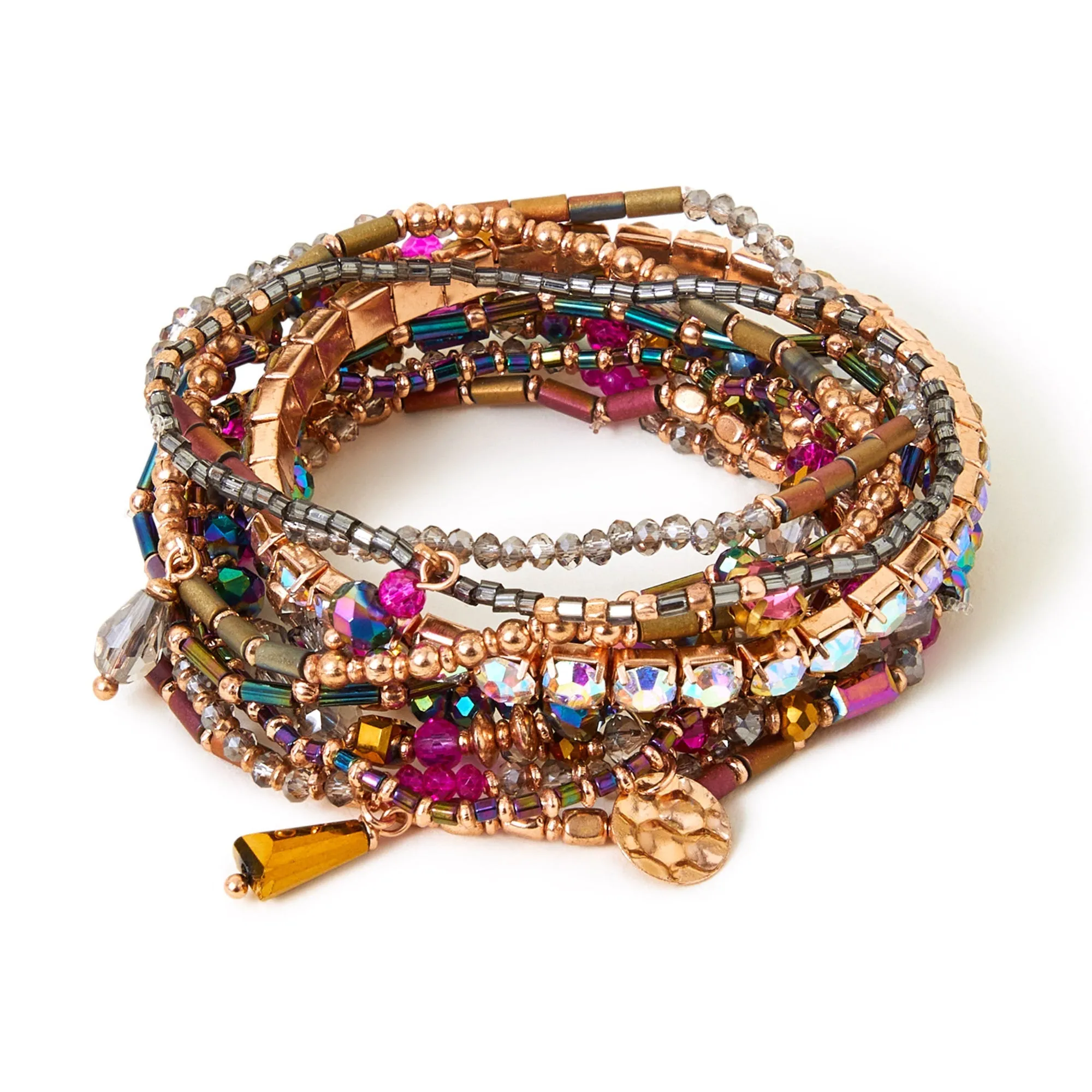 Accessorize London  Women's Luxe Beaded Stretch Bracelet Pack