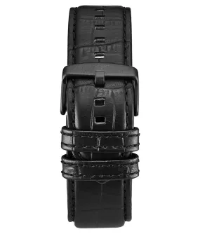 Alligator Embossed Black Leather 26mm Strap