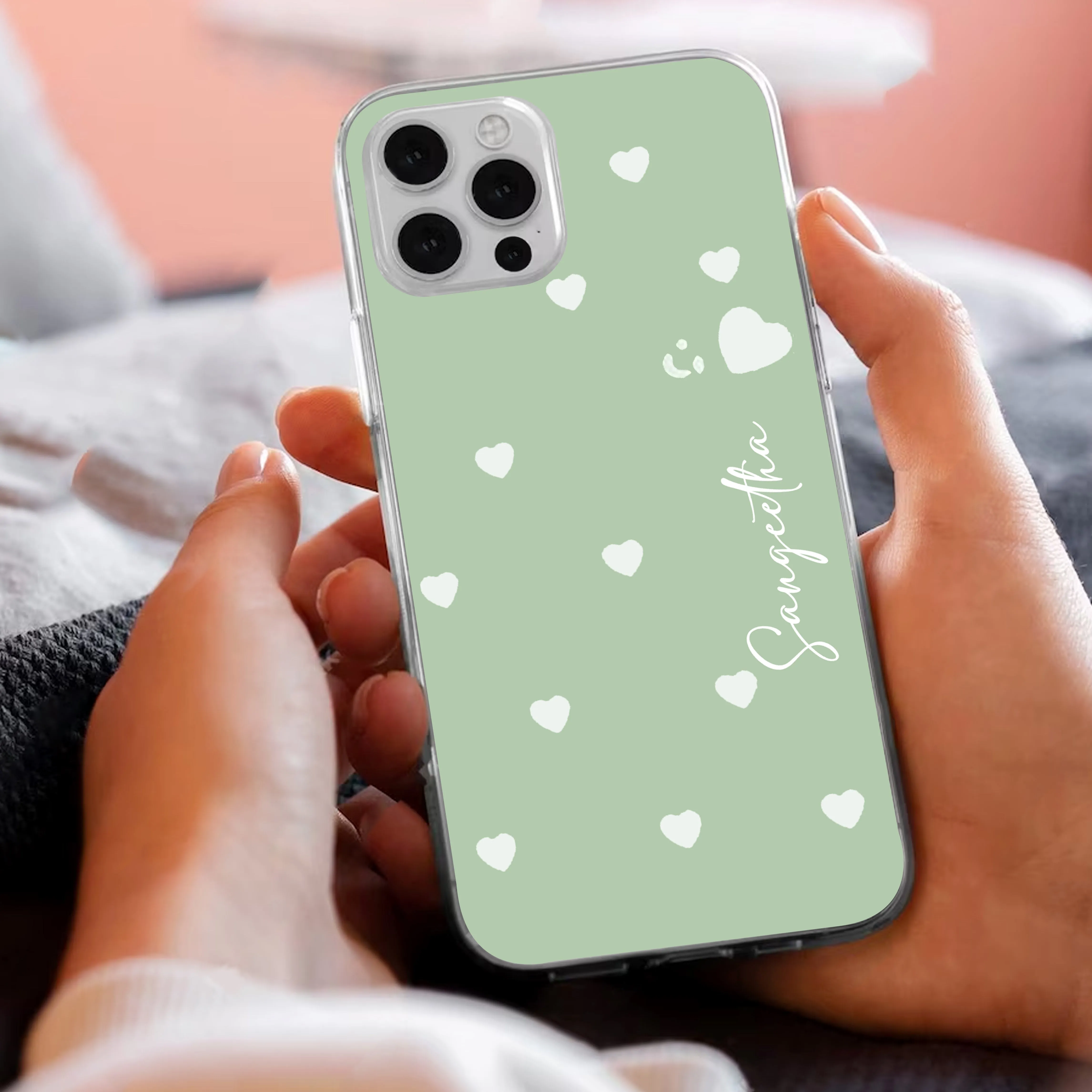 Be Loved Customize Transparent Silicon Case Mint Green For Oppo