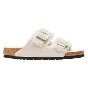 Birkenstock Women's Arizona Shearling Antique White Suede