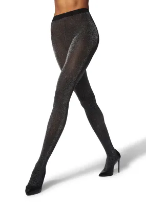 Black Silver Stardust Tights