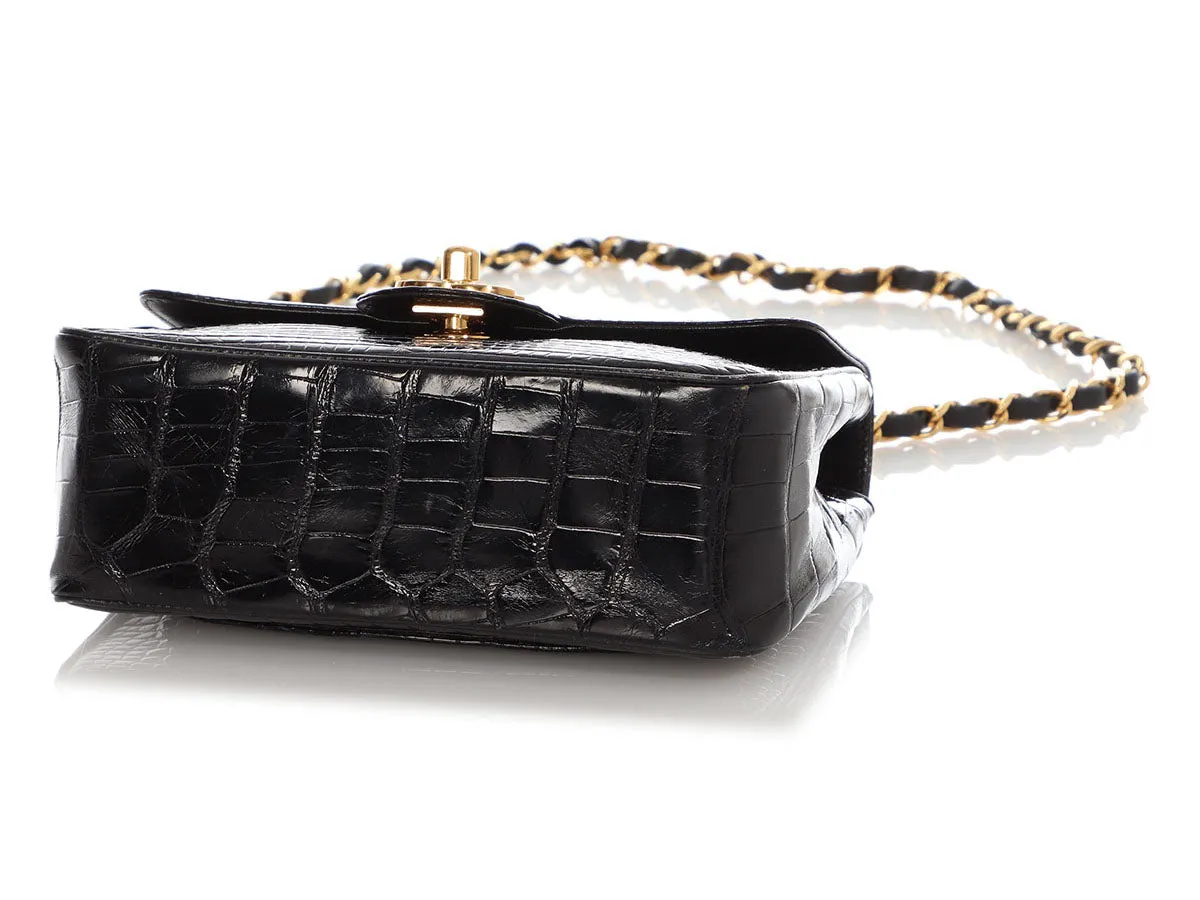 Chanel Vintage Mini Black Alligator Classic