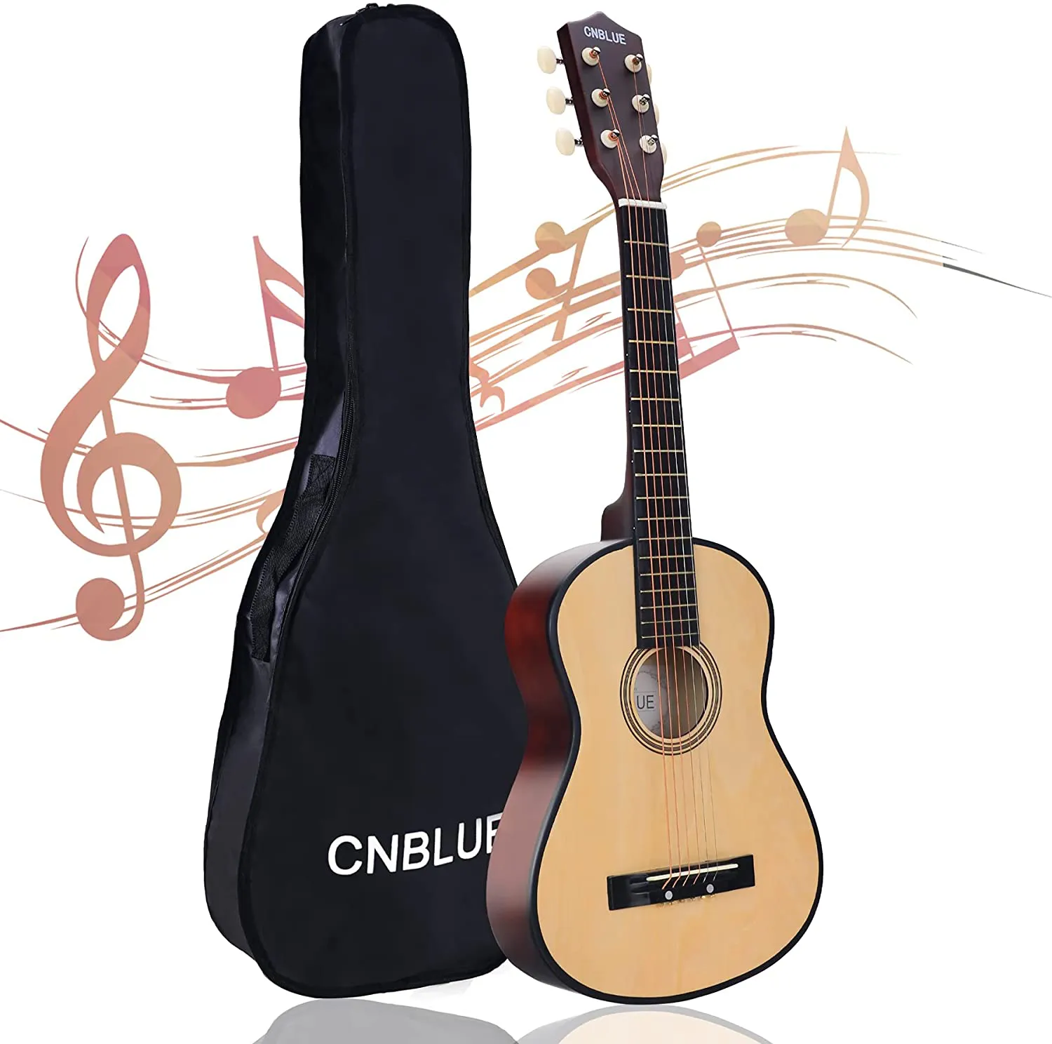 CNBLUE Acoustic Guitar Beginner Dreadnought Acoustic Guitar 30 Inch Kids Guitar 1/2 Size Mini Guitar Folk Small Guitar Steel Strings with Gig Bag