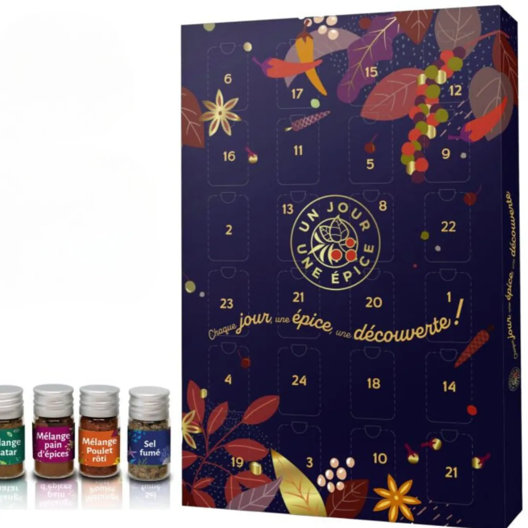 Comptoir & Cie 24 Spices Advent Calendar, Glass Jars