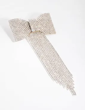 Crystal Bow Drape Clip