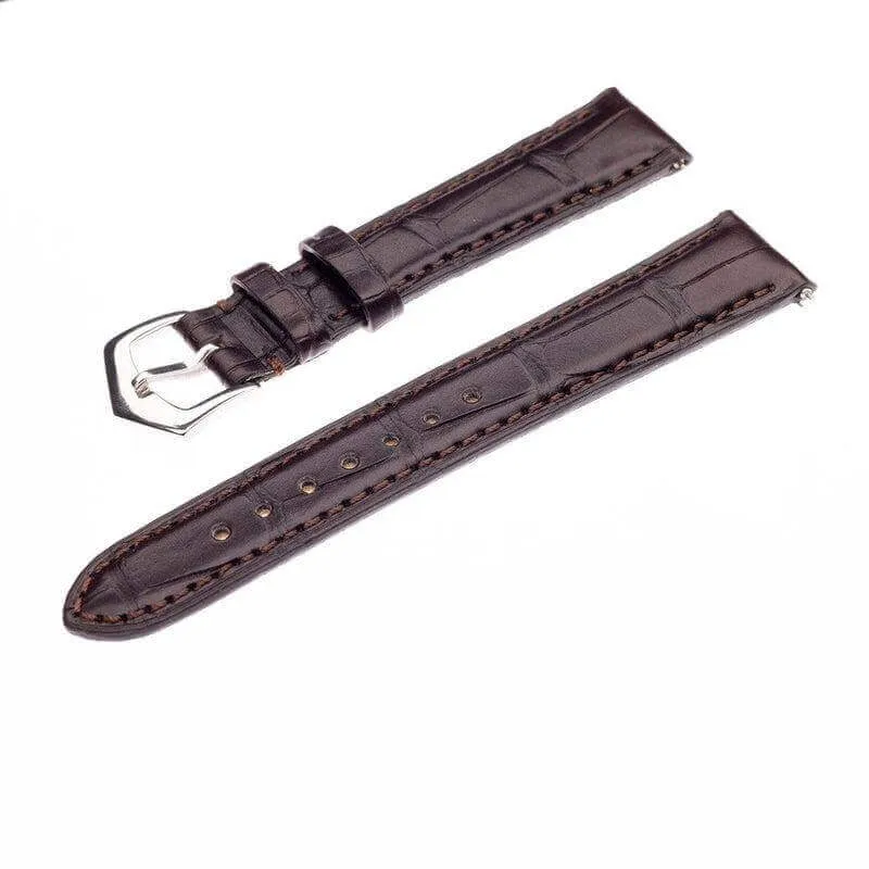 Dark Brown Matt Alligator Watch Strap