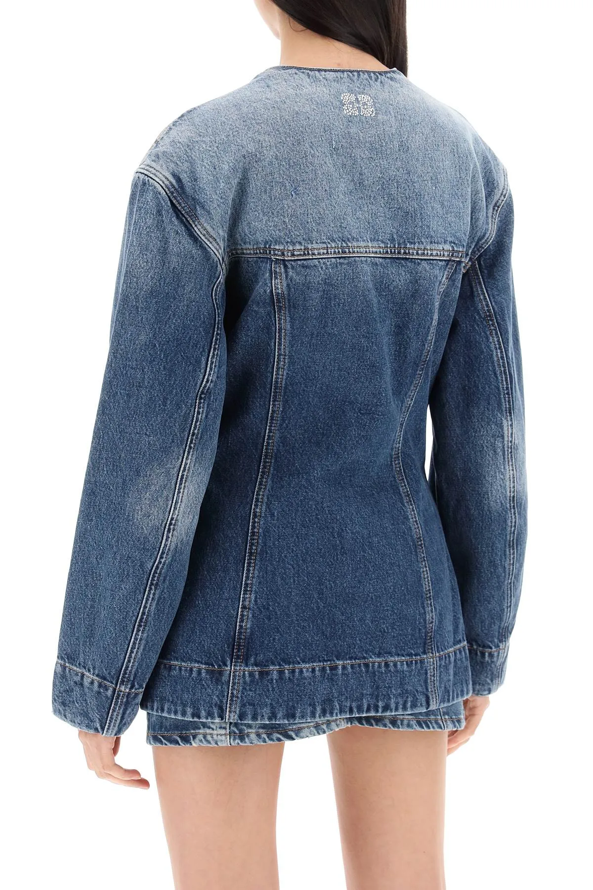 Denim Blazer With Sparkle