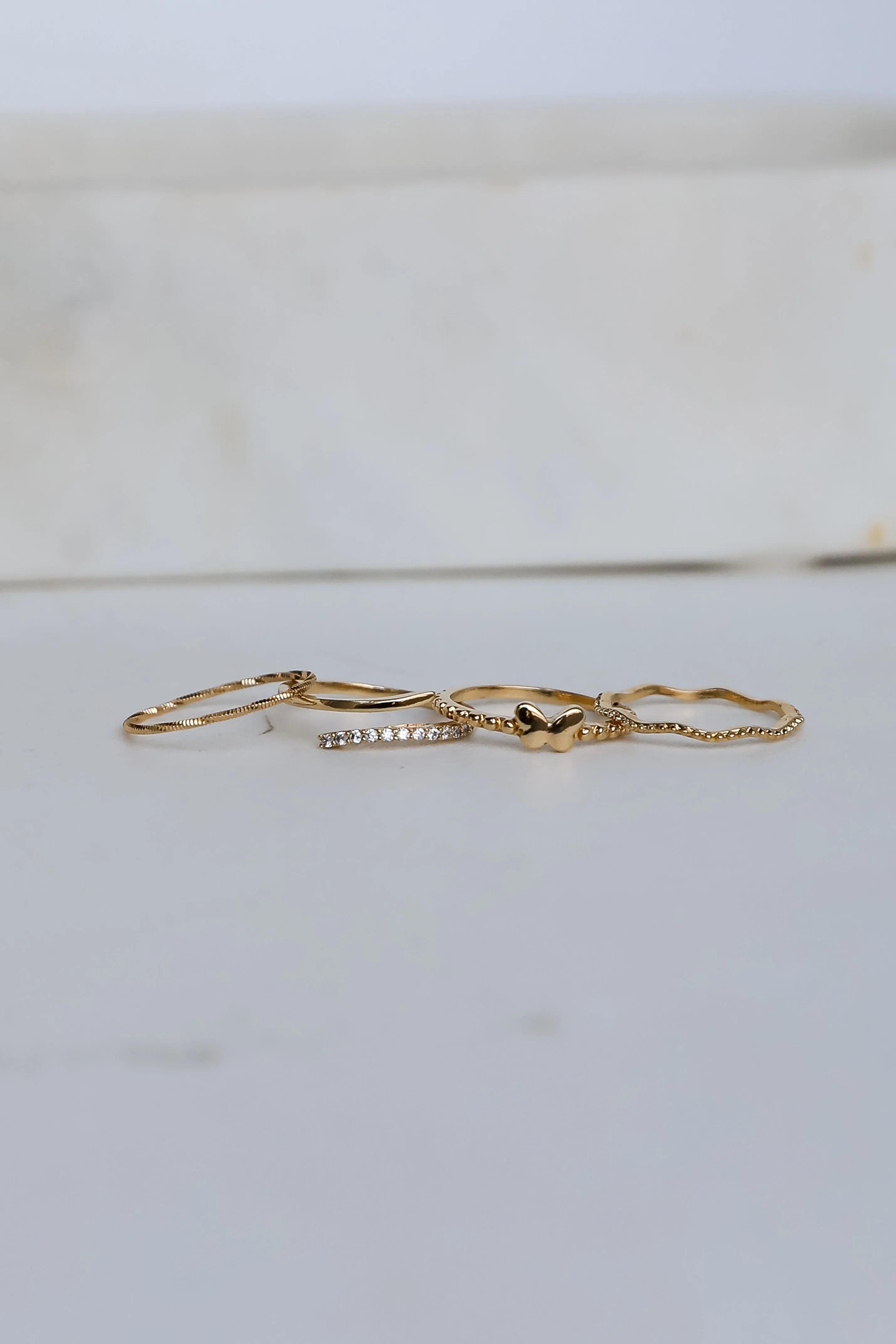 Elena Gold Ring Set