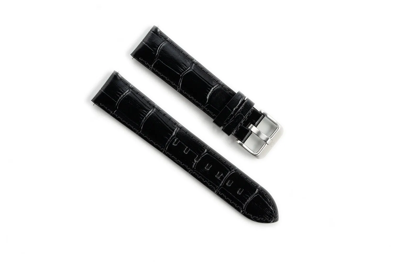 EONIQ Faux Alligator Straps -- Onyx Black