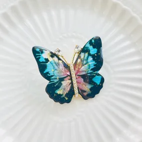 Exotic Colorful Butterfly Brooch