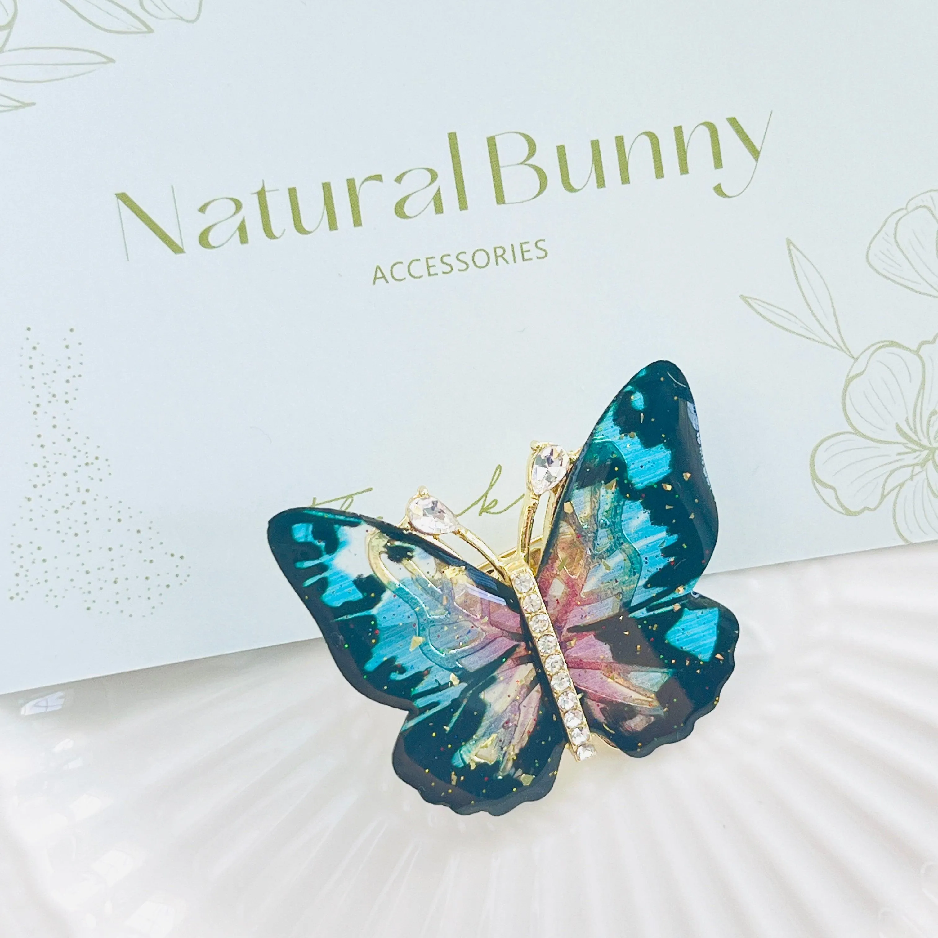 Exotic Colorful Butterfly Brooch