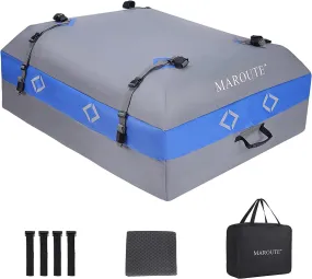 GARVEE Rooftop Cargo Carrier Bag, 15 Cubic Feet Heavy Duty Waterproof Rooftop Car Bag,Fits for All Cars with/Without Rack,8 Door Hooks,Storage Bag