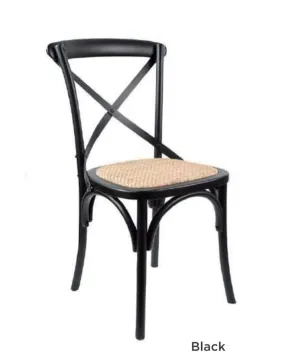 Hampton Black Cross Back Dining Chair