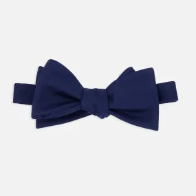 Herringbone Vow Navy Bow Tie