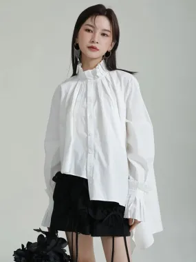 Ladada Pleated Collar Blouse