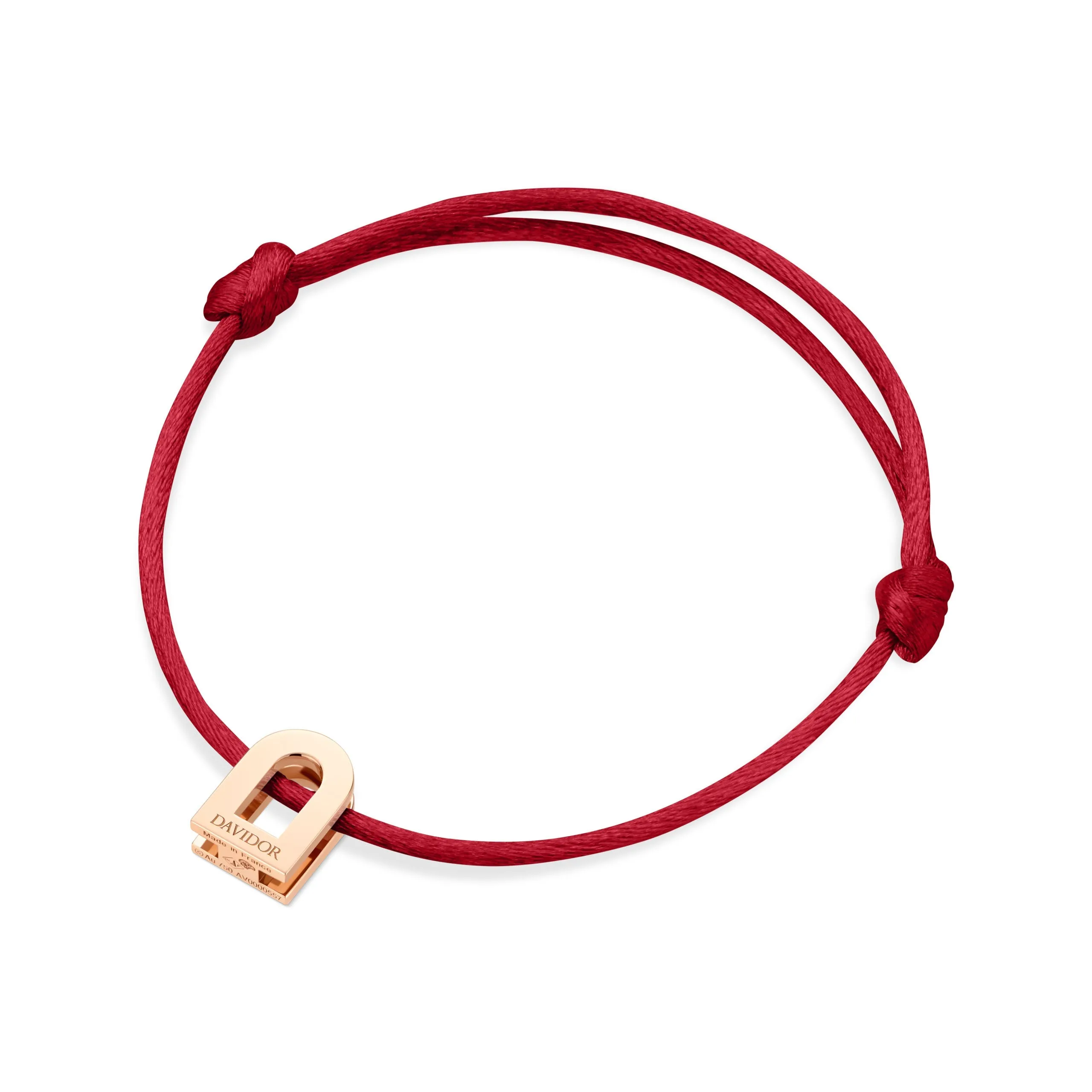 L'Arc Voyage Charm PM 18k Rose Gold on Silk Cord