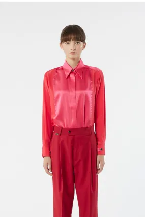 LOCK fuchsia - silk shirt