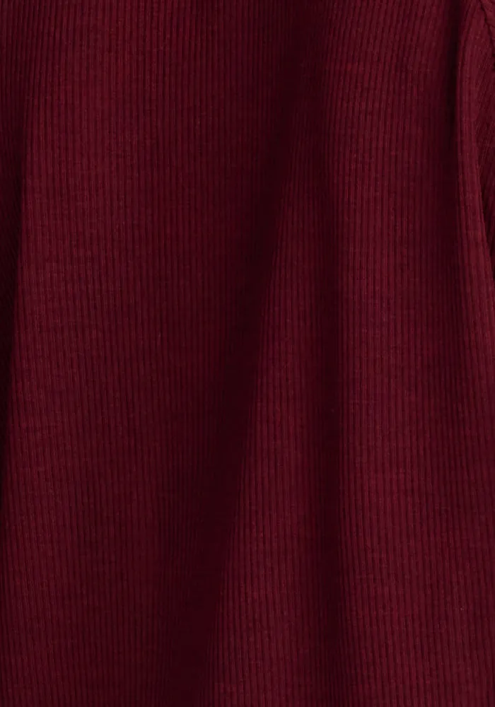 Luca Ribbed Pants - Cranberry Melange