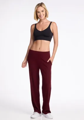 Luca Ribbed Pants - Cranberry Melange