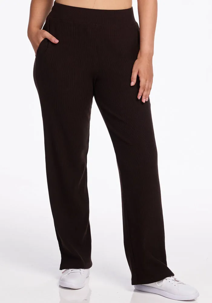 Luca Ribbed Pants - French Roast