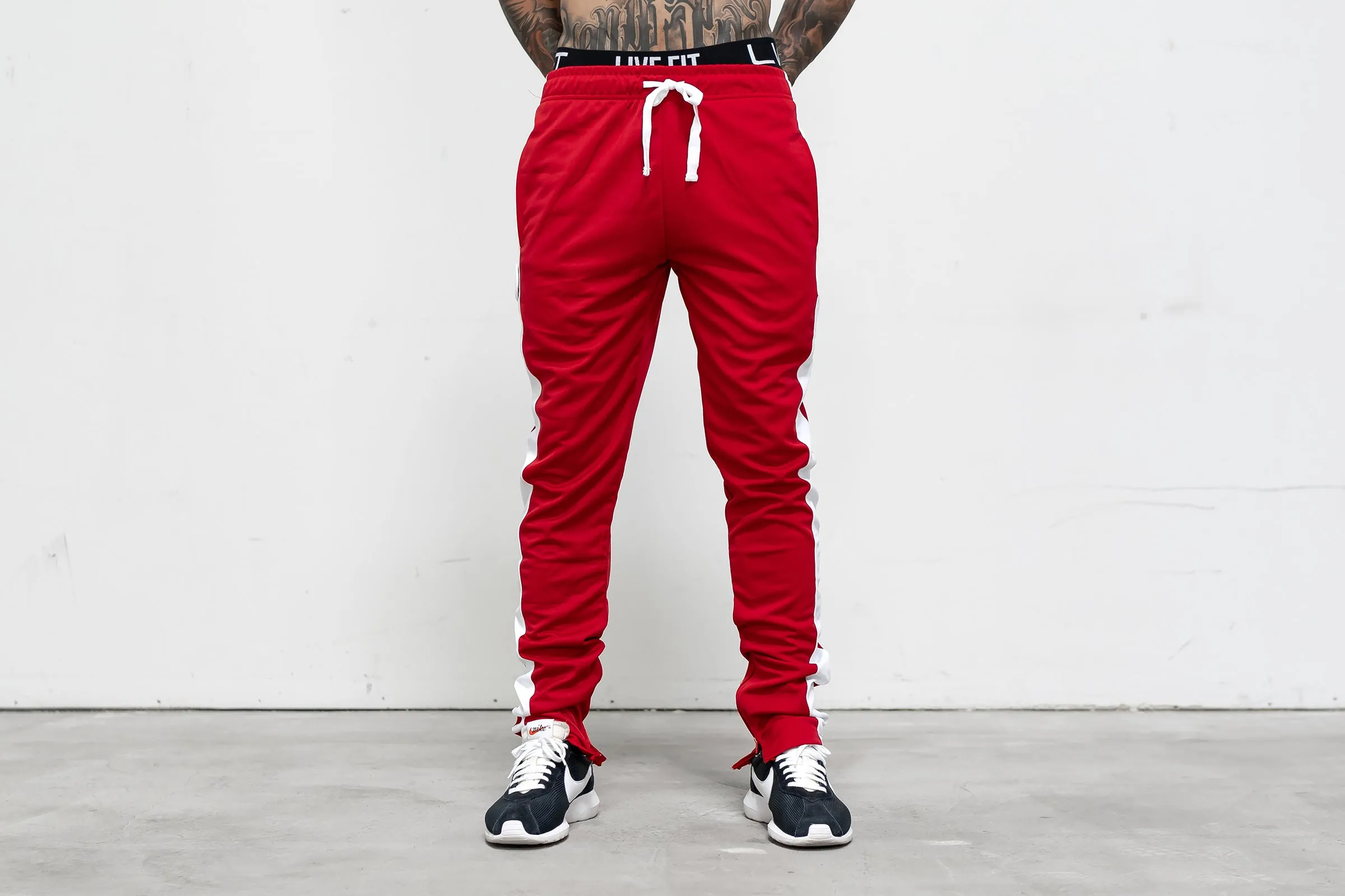 LVFT. Slim Trackies - Red/White