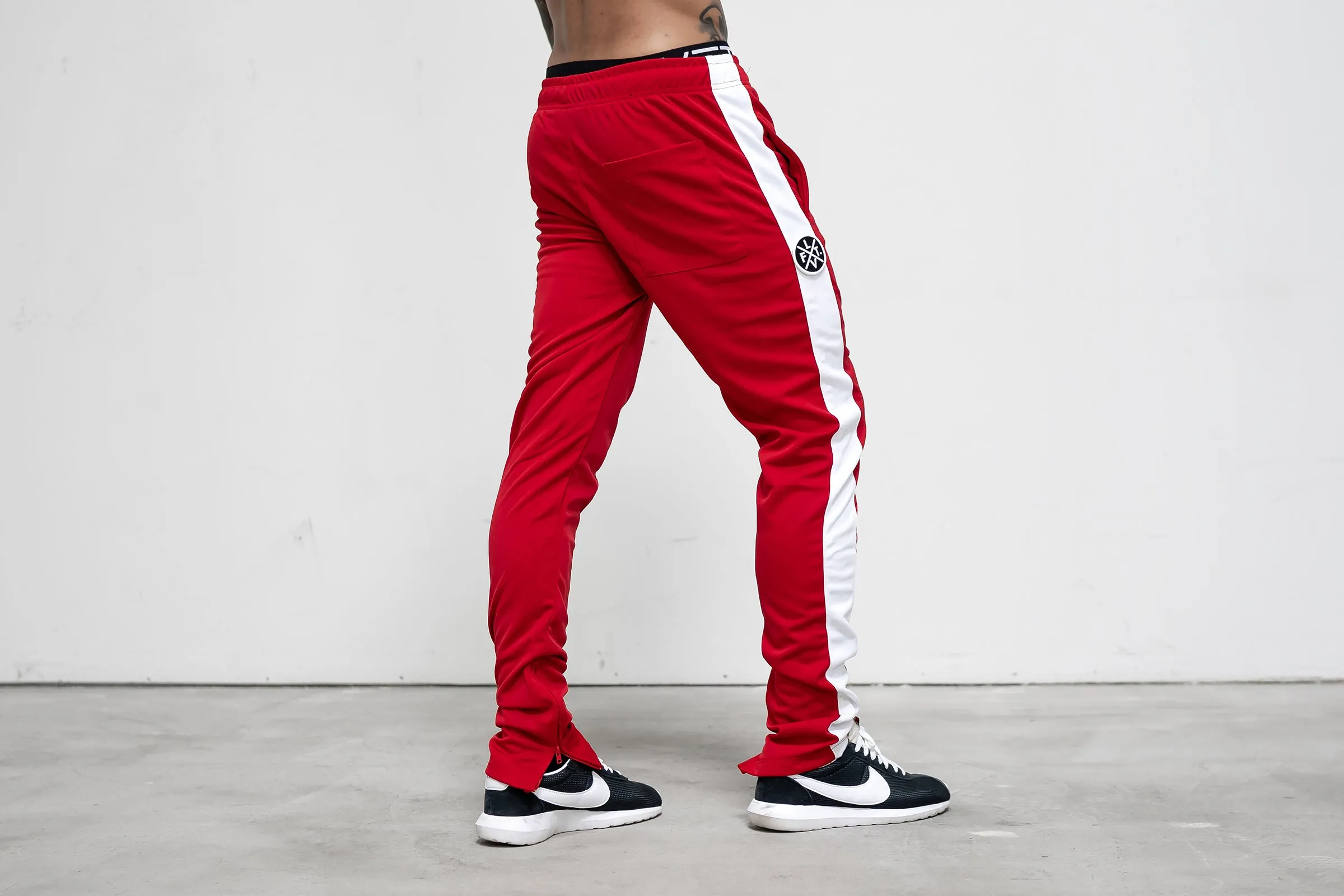 LVFT. Slim Trackies - Red/White