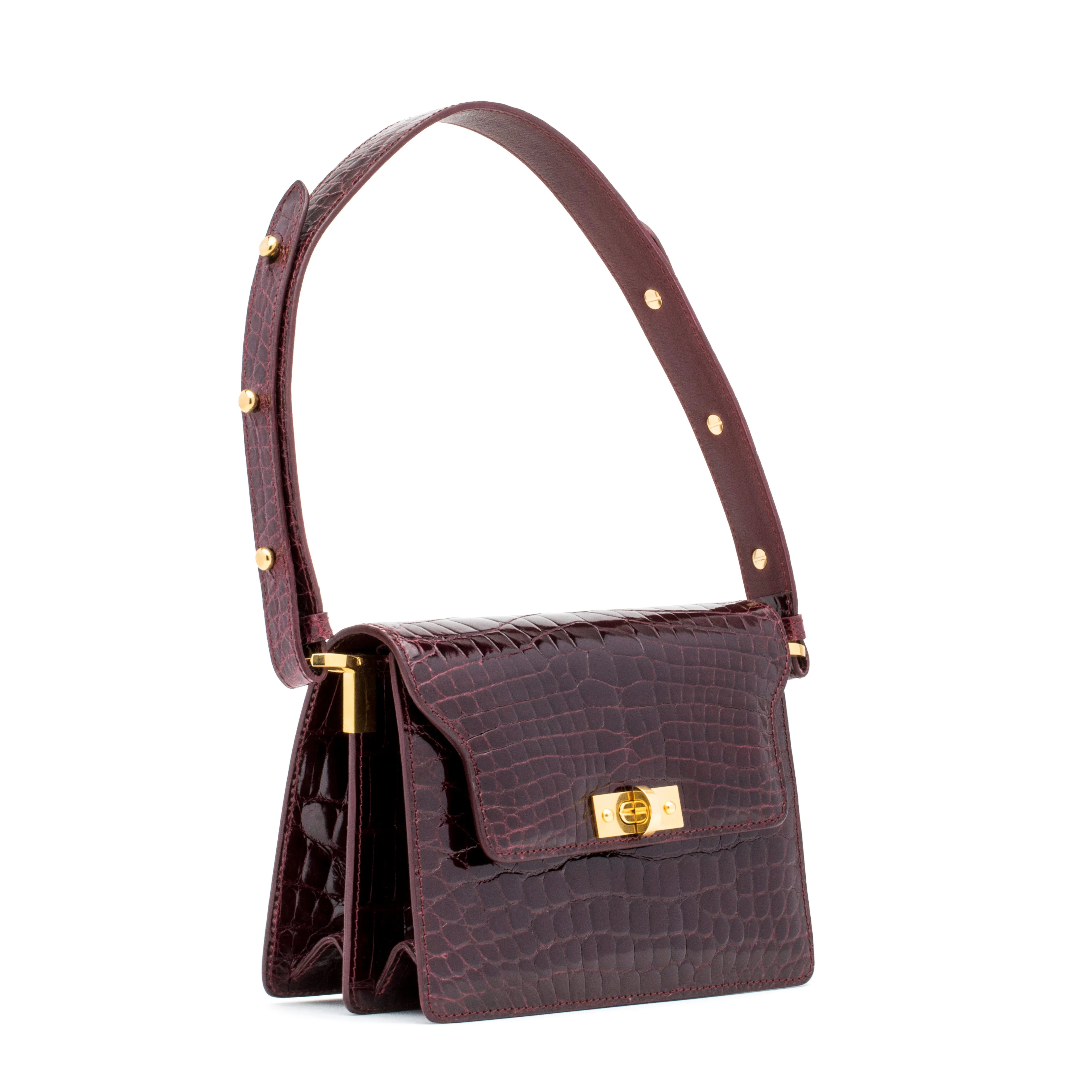 Metropolitan Handbag in Cognac Alligator