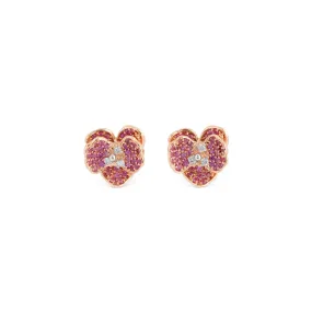 Orchid 11mm Earrings with Pink Sapphires