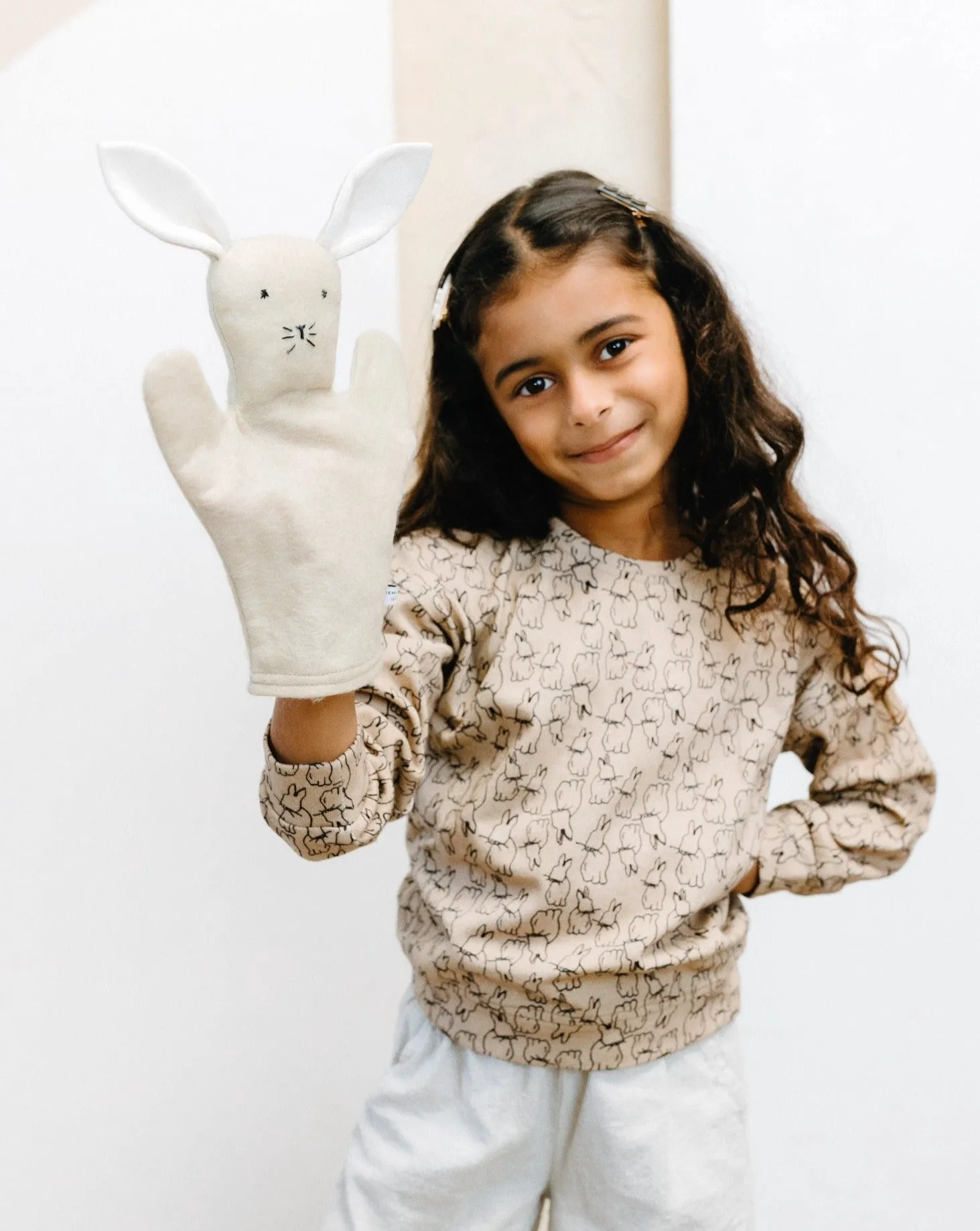 Organic Cotton Bunny Puppet