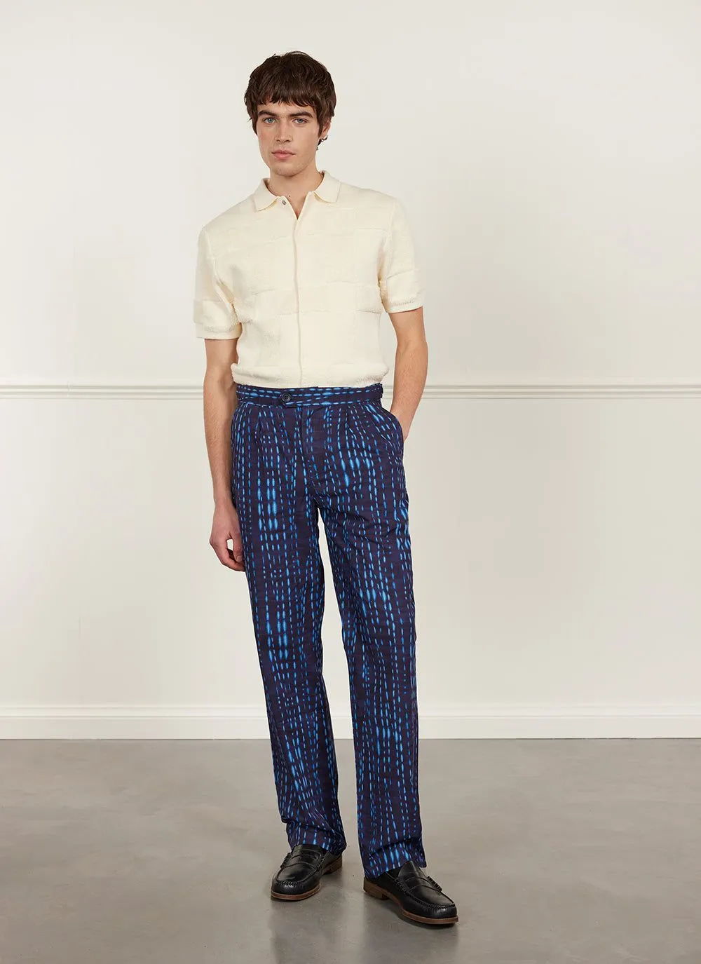 Pleated Tailored Trousers | Palmer Dye | Indigo