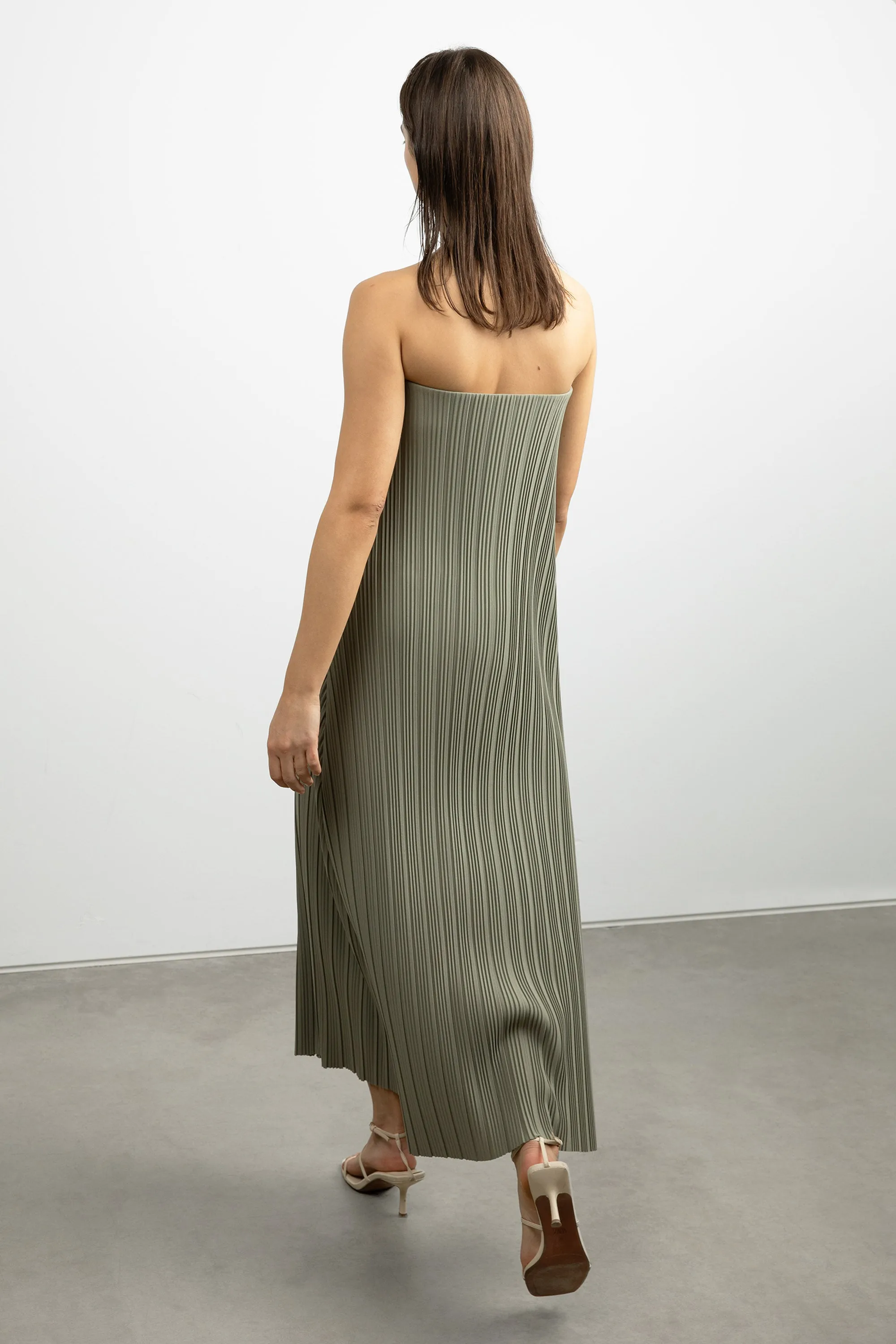 PLEATED TUBE DRESS