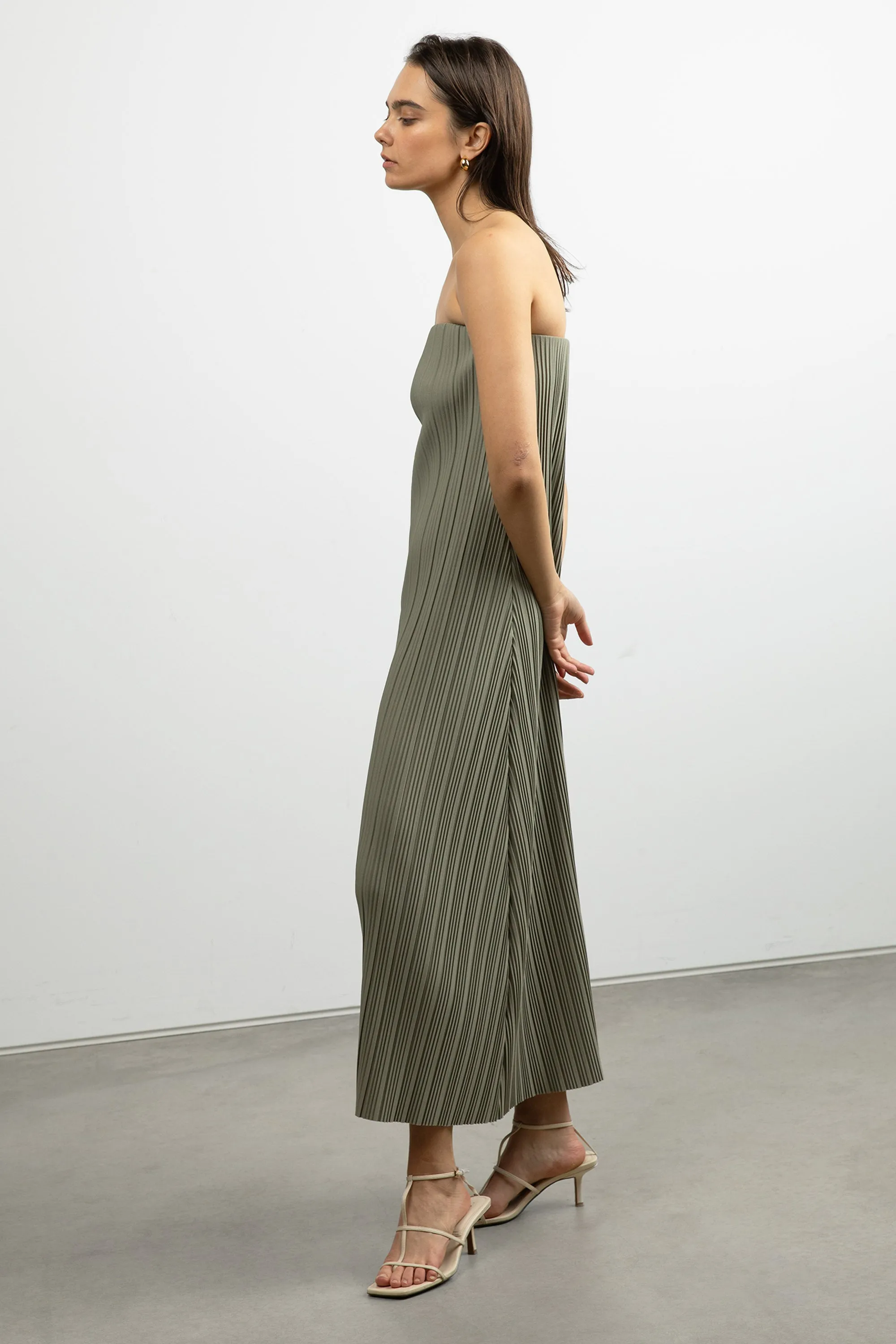 PLEATED TUBE DRESS