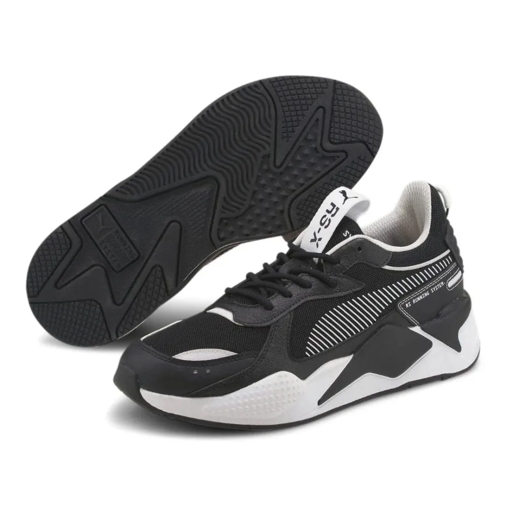 PUMA RS-X Black and White Unisex Sneakers 390039-02- BLKWHT