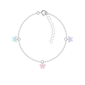 Raajsi by Yellow Chimes 925 Sterling Silver Bracelet for Girls & Kids Melbees Kids Collection Butterfly Charm |Birthday Gift for Girls Kids | With Certificate of Authenticity & 6 Month Warranty