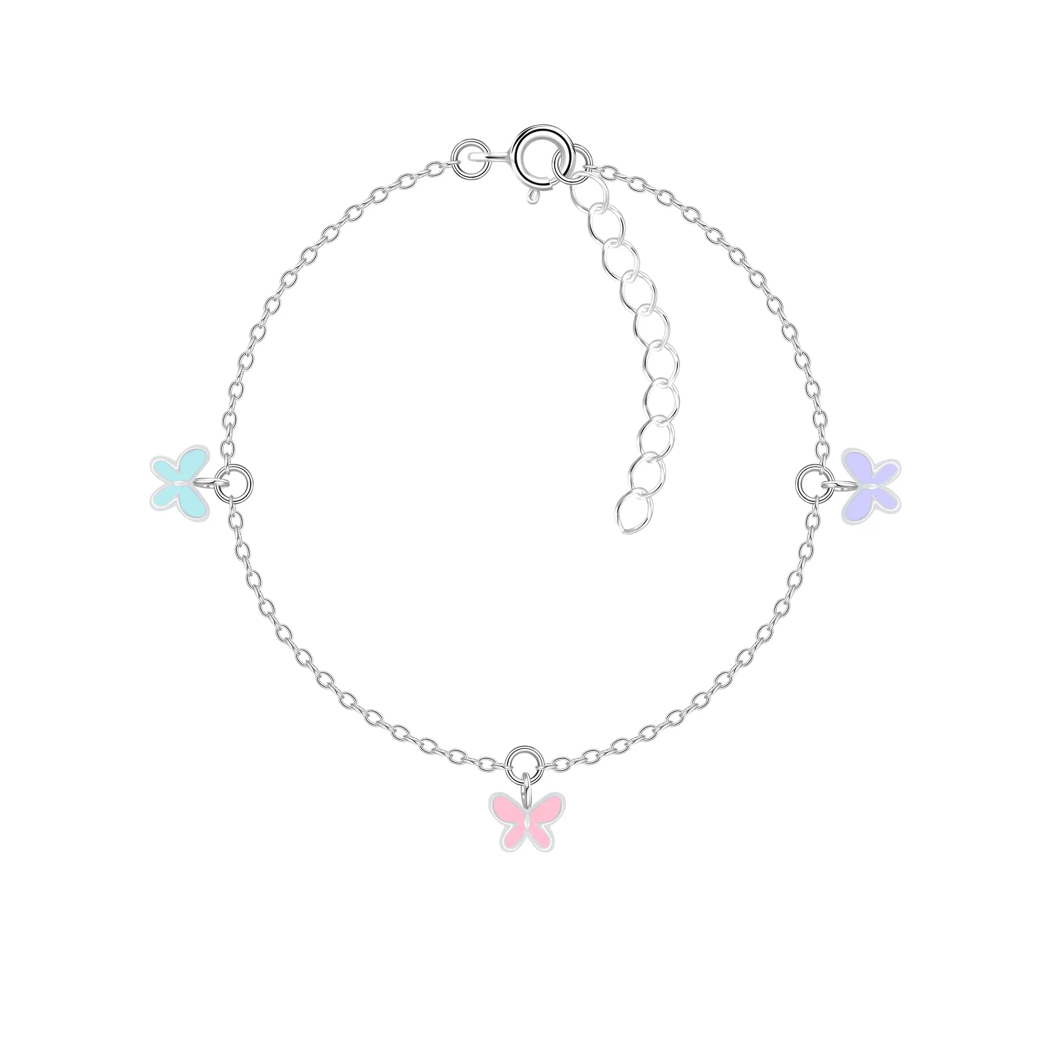 Raajsi by Yellow Chimes 925 Sterling Silver Bracelet for Girls & Kids Melbees Kids Collection Butterfly Charm |Birthday Gift for Girls Kids | With Certificate of Authenticity & 6 Month Warranty