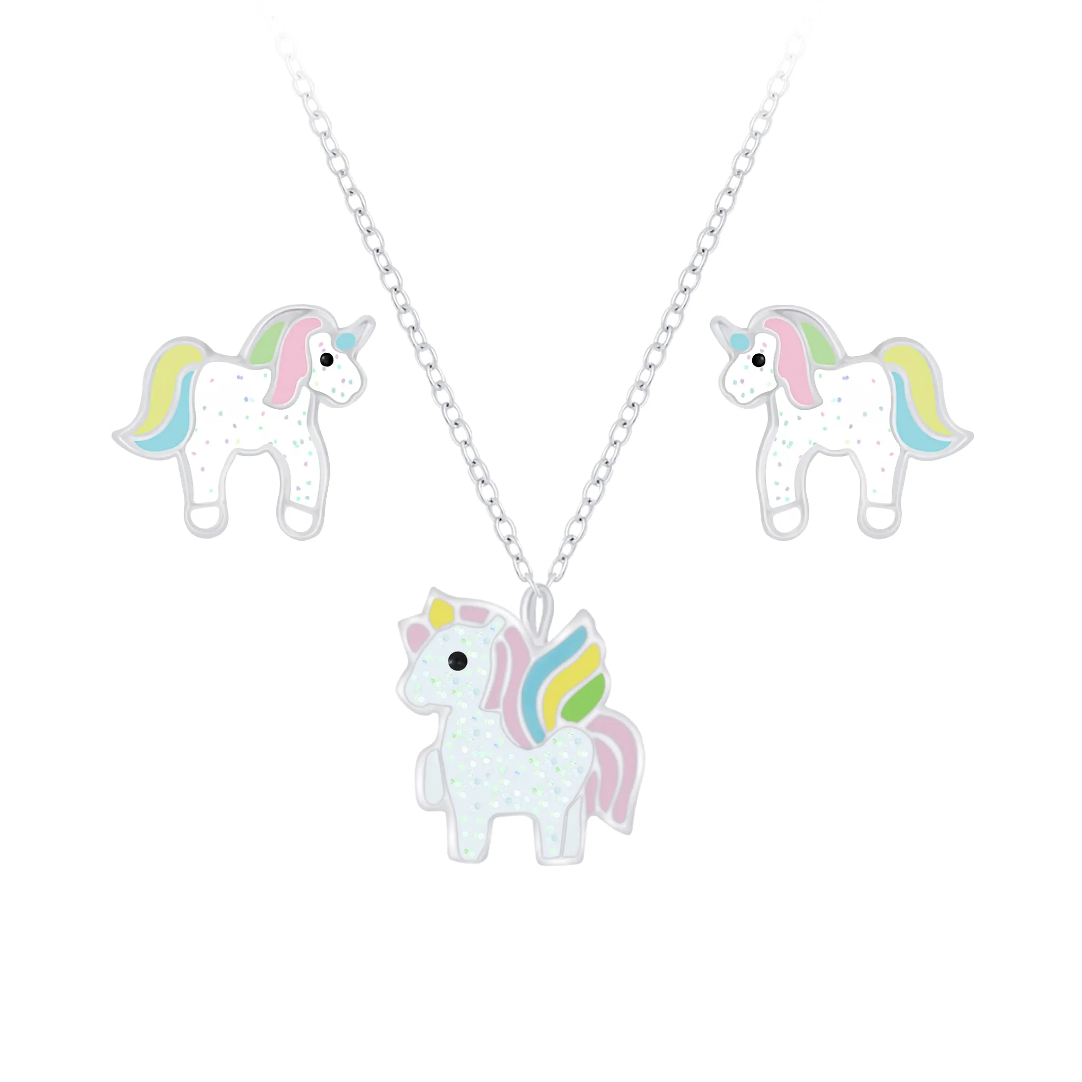 Raajsi by Yellow Chimes 925 Sterling Silver Pendant Set for Girls & Kids Melbees Kids Collection Unicorn Design| Birthday Gift for Girls Kids | With Certificate of Authenticity & 6 Month Warranty