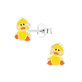 Raajsi by Yellow Chimes 925 Sterling Silver Stud Earring for Girls & Kids Melbees Kids Collection Duck Designed | Birthday Gift for Girls Kids | With Certificate of Authenticity & 6 Month Warranty