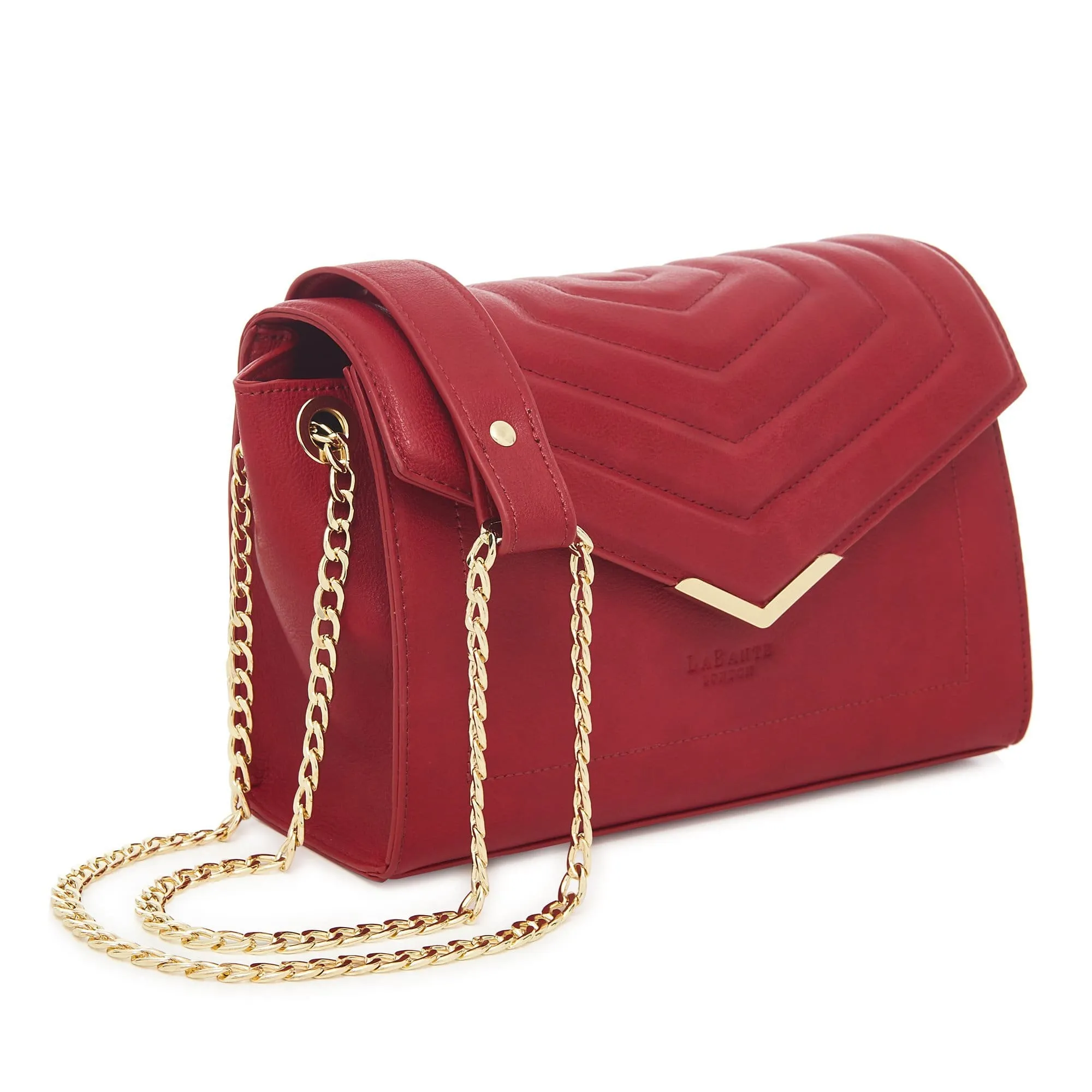 Red - Kensington Vegan Quilted Cross-Body Bag