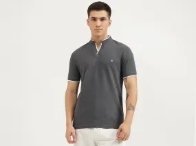 Regular Fit Collared Solid T-Shirt