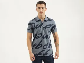 Regular Fit Polo Neck Printed T-shirts