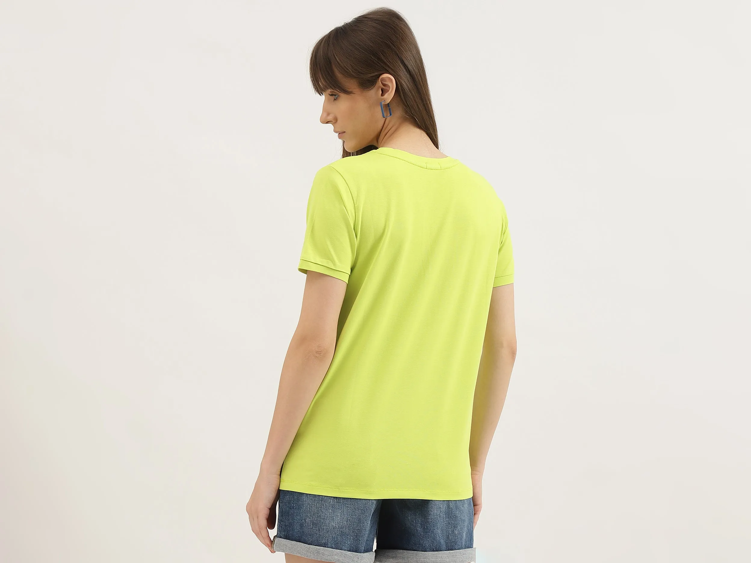 Regular Fit Round Neck Solid T-shirts