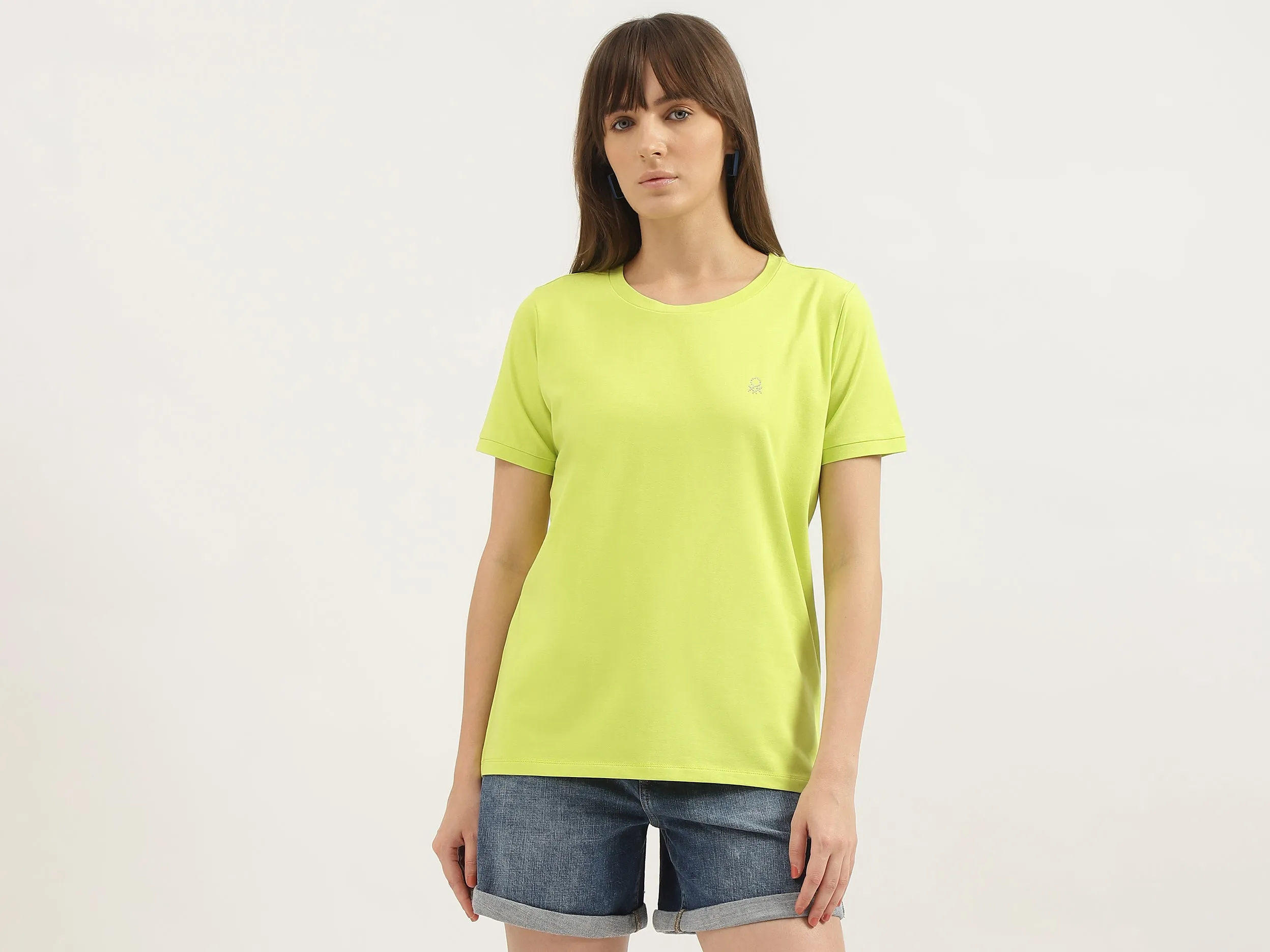 Regular Fit Round Neck Solid T-shirts