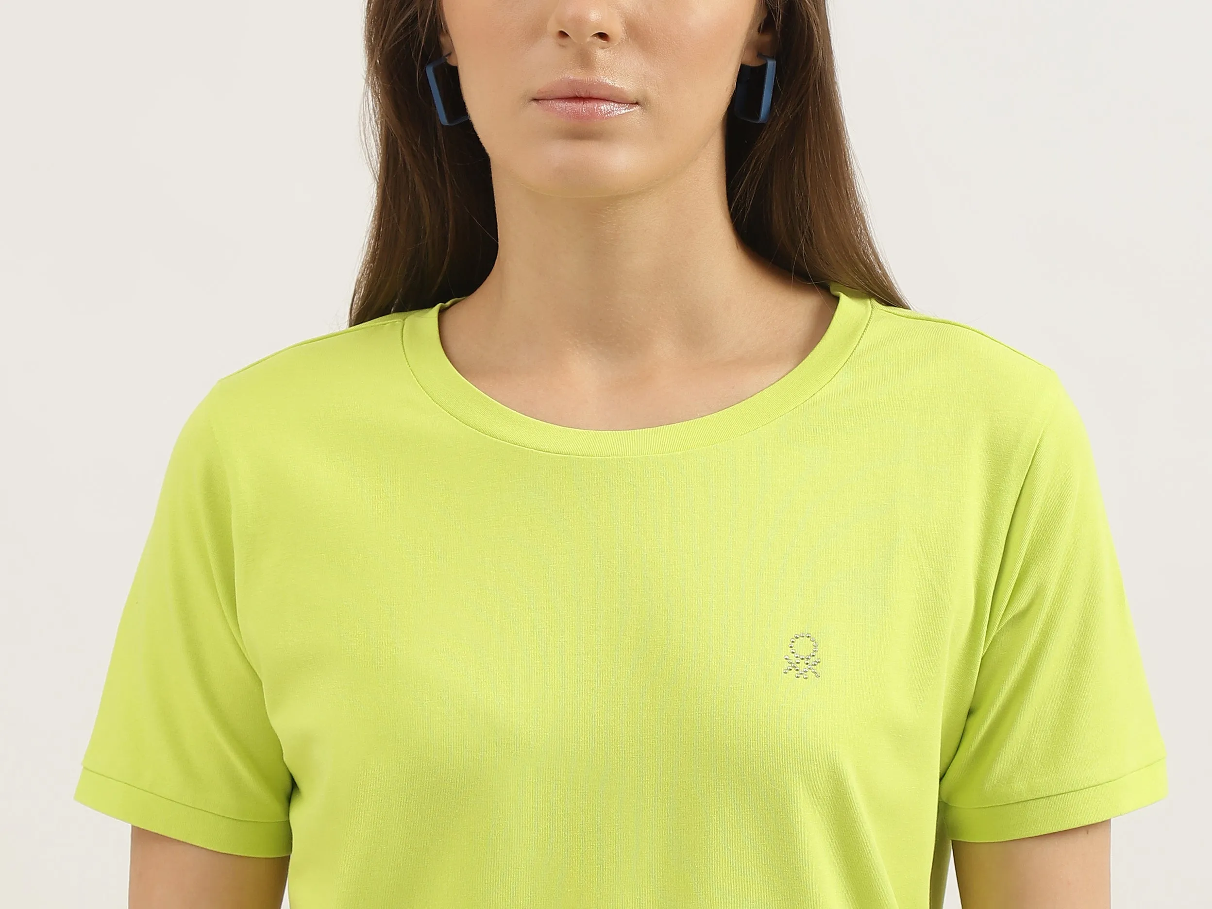 Regular Fit Round Neck Solid T-shirts