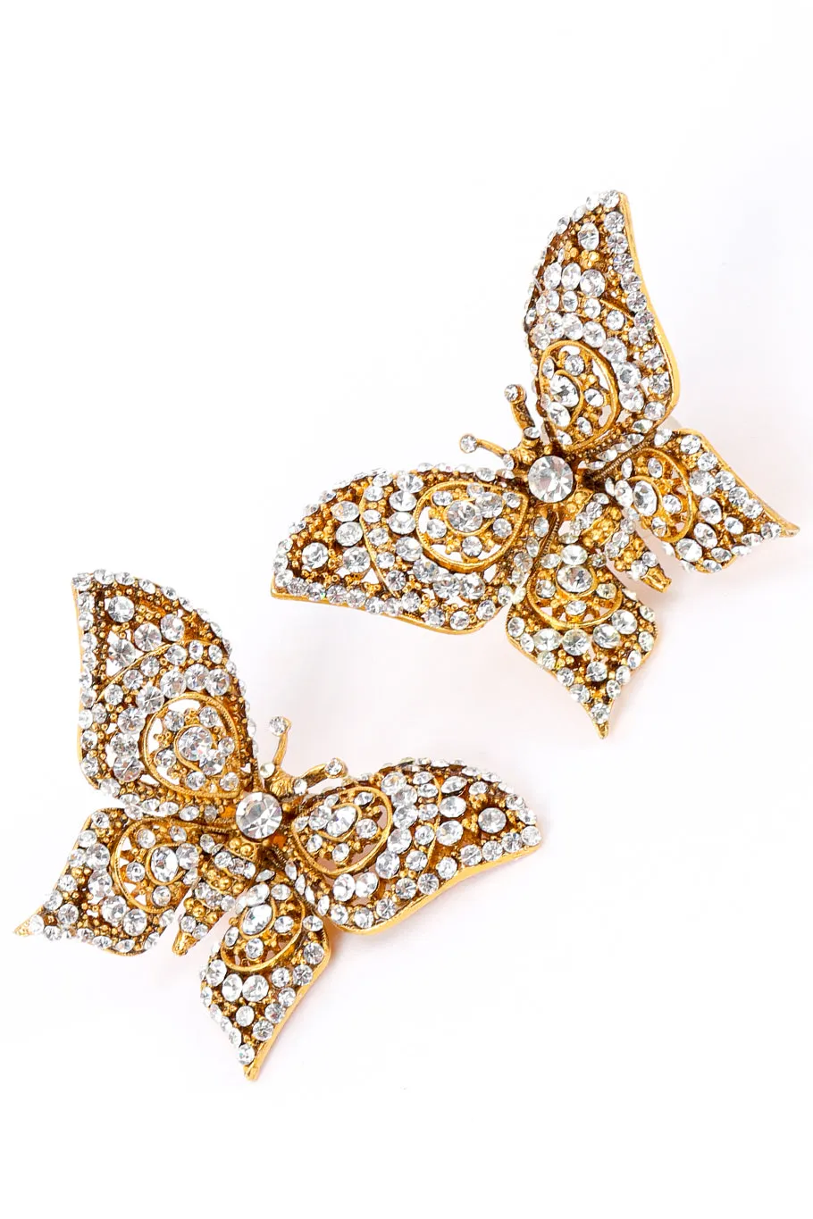 Rhinestone Butterfly Earrings